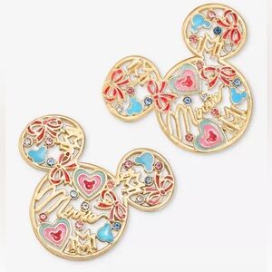 NWT Disney Baublebar Macy’s Exclusive Minnie Statement Stud Earrings - Sold Out